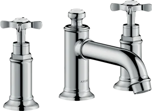 Axor Montreux 3-hole Basin Mixer 30 With Cross Handles And Pop-up Waste Stainless Steel