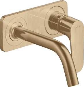 Axor Citterio M Single Lever Basin Mixer For Concealed Installation Wall-mounted With Spout 167 Mm And Plate Brushed Bronze