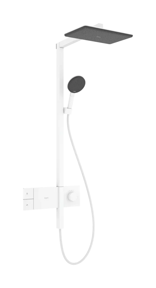 Hansgrohe Raindance Alive Q Showerpipes With Thermostatic Mixer 1170 X 350 X 180mm White - Matt product image - Image 1