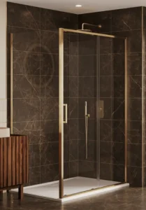 Merlyn Arysto Sleek Slider Door 1600 Brushed Brass