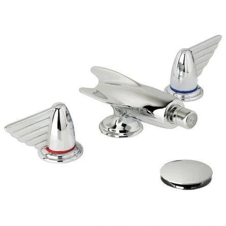 Lefroy Brooks Belle Aire Lever D/m 3h Rocket Bidet Set - Chrome