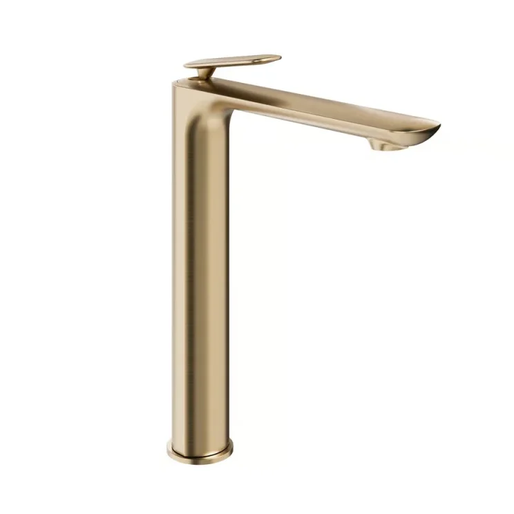 Huck Tall Basin Tap - Brushed Brass product image - Image 1