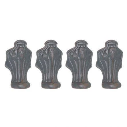 Lefroy Brooks Set Of 4 Cast Iron Bath Feet - Nickel