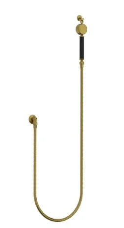 Lefroy Brooks Ten Ten W/m Handshower, Hook, Outlet & Hose - Brushed Brass product image - Image 1