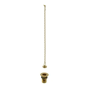 Lefroy Brooks Classic Belfast Sink Waste With Plug & Chain - Polished Brass