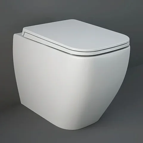 RAK Feeling Rimless Back to Wall Pan Matt White product image - Image 1
