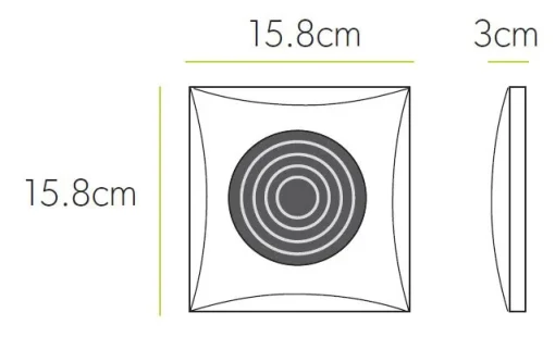 Hib Hush Th Fan, White 15.8 X D3 technical drawing - Image 2