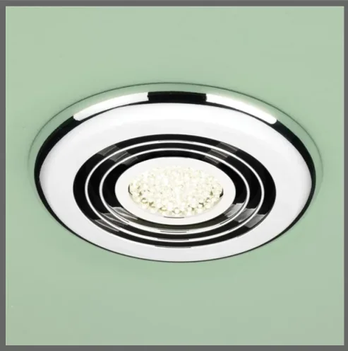 Hib Turbo Inline Fan, Chrome - Warm White Led 14.5 X D1.5cm product image - Image 1