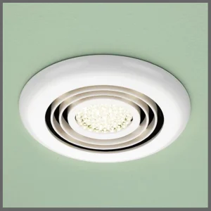 Hib Turbo Inline Fan, White - Warm White Led 14.5 X D1.5cm