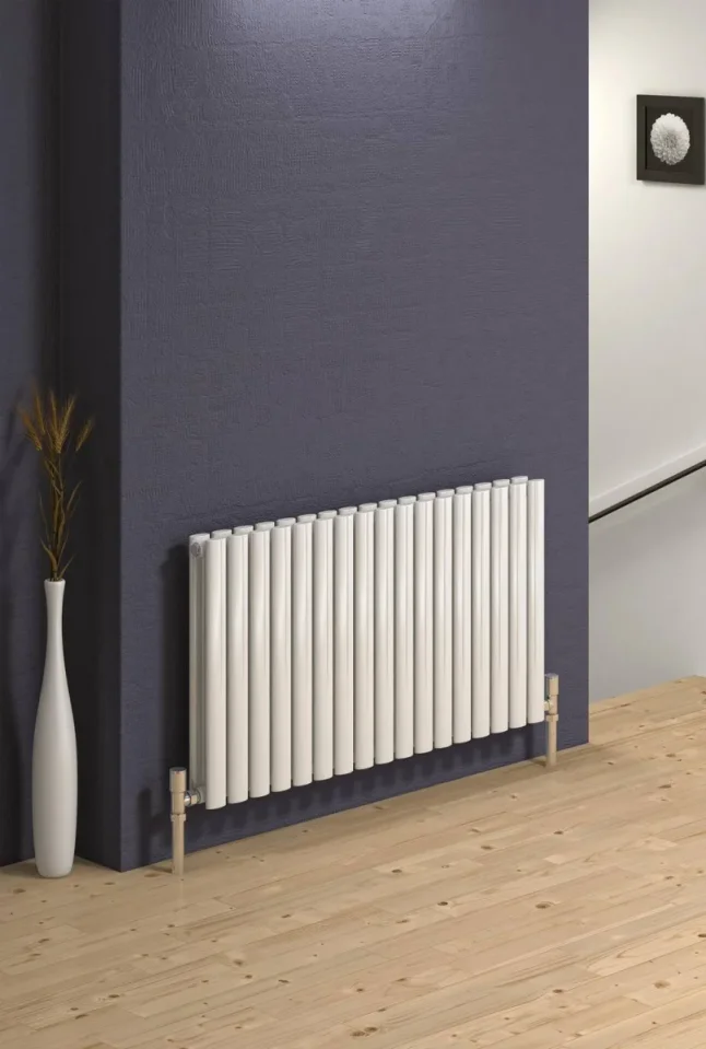 Reina Neva Designer Radiator - 550 X 1180 Single White detail view - Image 2