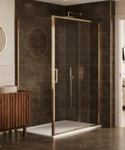 Merlyn Arysto Sleek Slider Door 1400 Brushed Brass