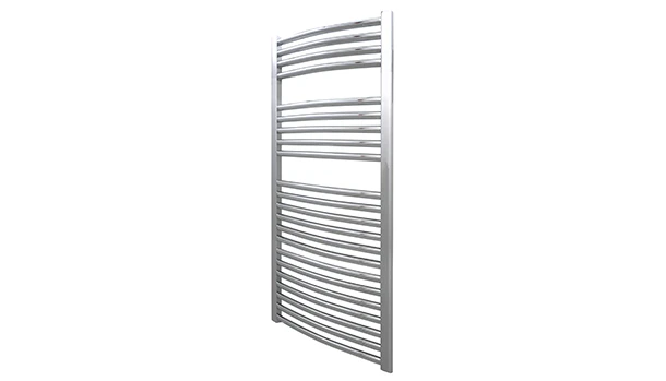 Vogue Chorus (Curved) Towel Radiator Heating Only - Chrome 1800X600