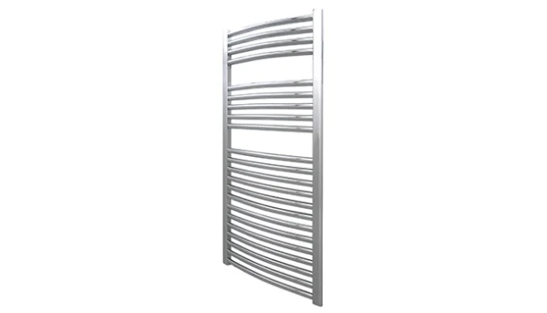 Vogue Chorus (Curved) Towel Radiator Heating Only - Chrome 1800X600