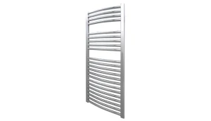 Vogue Chorus (Curved) Towel Radiator Heating Only - Chrome 1800X600