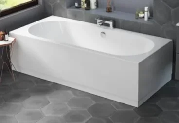 Eastbrook Biscay De Straight Edge 1700x700 5mm White product image - Image 1