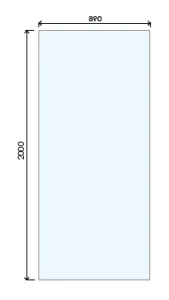 Abacus X Series Straight 10mm Glass 890mm