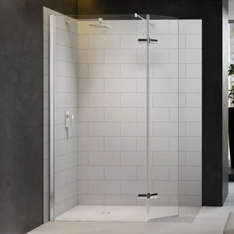 Merlyn 8 Series Showerwall With Hinged Swivel Panel 1050mm detail view - Image 2