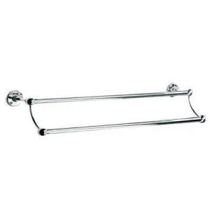 Lefroy Brooks Classic Edwardian 762mm Double Towel Rail - Nickel