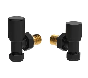 Vogue Arne Valves - Angled 1/2Inch 15mm - Matt Black 78X75
