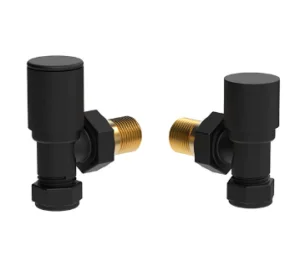 Vogue Arne Valves - Angled 1/2Inch 15mm - Matt Black 78X75