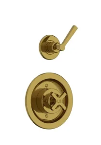 Lefroy Brooks Mackintosh Conc Archi Thermo Valve & Flow Ctrl - Brushed Brass