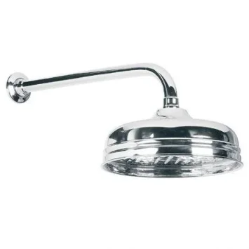 Lefroy Brooks Classic 550mm Shower Arm & 8" Rose - Chrome product image - Image 1