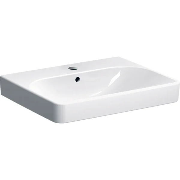 Geb 500.229.01.1 Smyle Washbasin Single Taphole 600mm Square