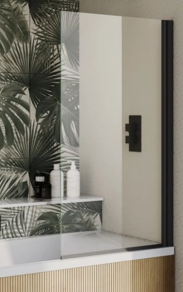 Cubico Modus Single Bathscreen Black