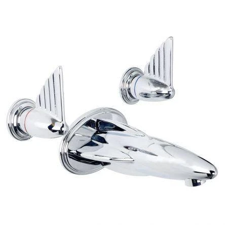 Lefroy Brooks Belle Aire Lever Conc 3h Rocket Bath Filler - Chrome