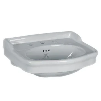 Lefroy Brooks La Chapelle 57cm 3 Tap Hole Basin - White product image - Image 1