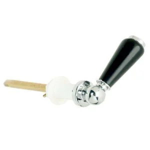 Lefroy Brooks Classic Black Ceramic Cistern Lever - Chrome