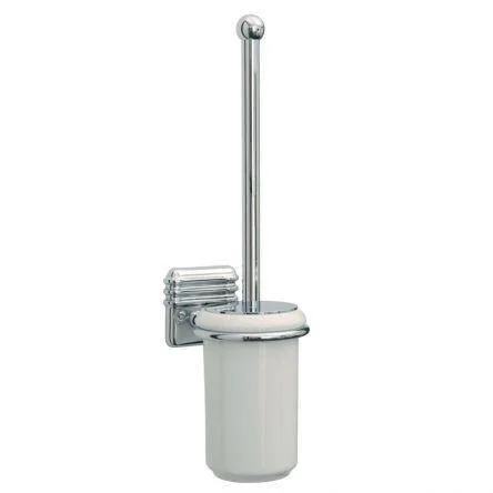 Lefroy Brooks Belle Aire W/m Toilet Brush & Ceramic Holder - Chrome