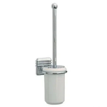 Lefroy Brooks Belle Aire W/m Toilet Brush & Ceramic Holder - Nickel product image - Image 1