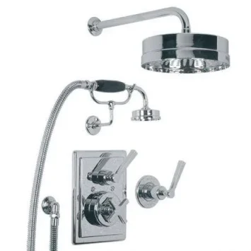Lefroy Brooks Mackintosh Conc Thermo Valve, E/c Kit & 8" Rose - Antique Gold product image - Image 1