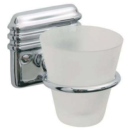 Lefroy Brooks Belle Aire W/m Glass Mug & Holder - Chrome