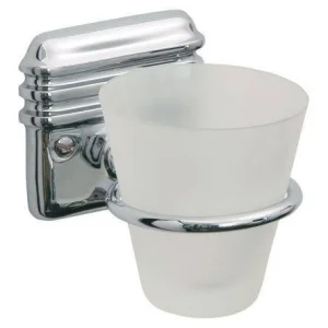 Lefroy Brooks Belle Aire W/m Glass Mug & Holder - Antique Gold