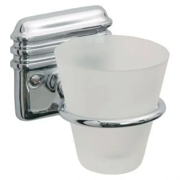 Lefroy Brooks Belle Aire W/m Glass Mug & Holder - Antique Gold product image - Image 1