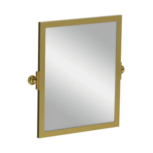 Lefroy Brooks Classic Tilting Mirror With Brass Frame - Antique Gold product image - Image 1