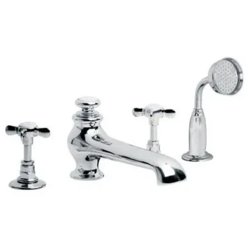 Lefroy Brooks Classic D/m 4h Bath Set - Chrome product image - Image 1
