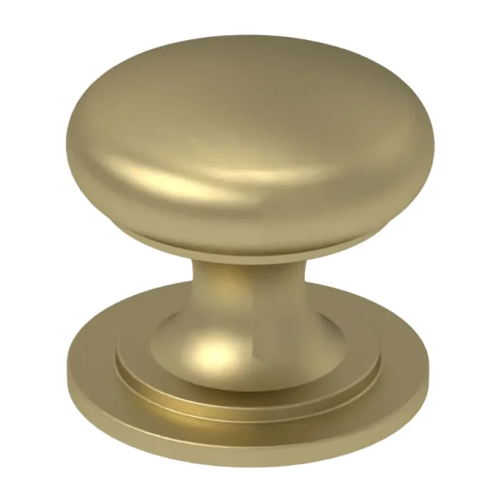 Calypso Valencia Knob Handle C / W Screws Dia 32mm Brushed Brass product image - Image 1
