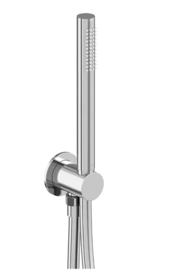 Vado Safari Single Function Mini Shower Kit With Integrated Outlet + Optional Wall Shroud. Supplied With 6 L/min Flow Regulator Chrome product image - Image 1