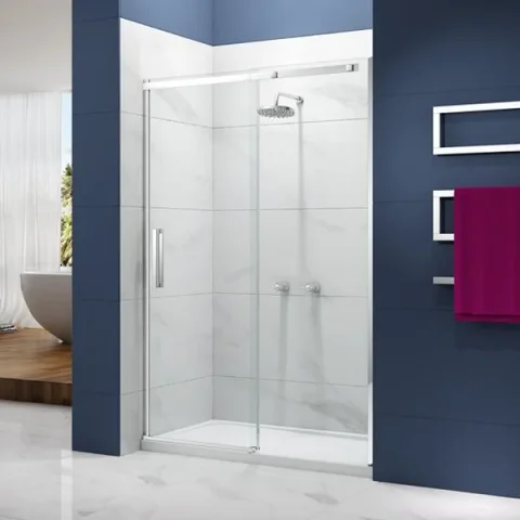 Merlyn Ionic Essence Frameless Sliding Door 1700mm detail view - Image 2