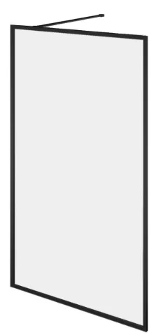 Cubico Amore Single Frame Shower Screen Matt Black (clear Glass) 1180mm