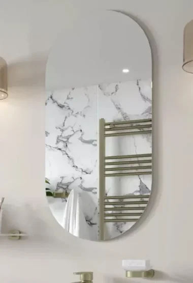 Verzino 1000x500mm Oval Plain Mirror product image - Image 1