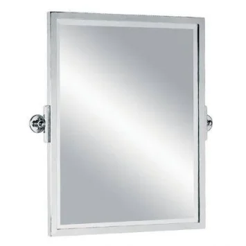 Lefroy Brooks Classic Tilting Mirror With Brass Frame - Nickel product image - Image 1