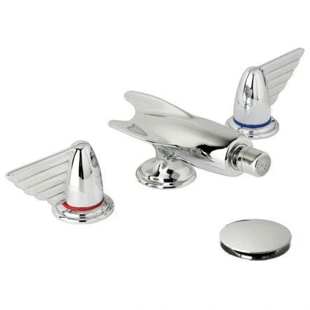 Lefroy Brooks Belle Aire Lever D/m 3h Rocket Bidet Set - Nickel