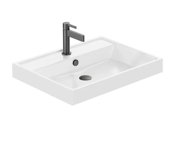 Vado Groove 600mm Basin, Mineral Cast