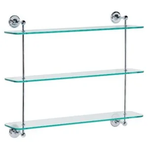 Lefroy Brooks Classic 3 Tier Glass Shelf - Chrome