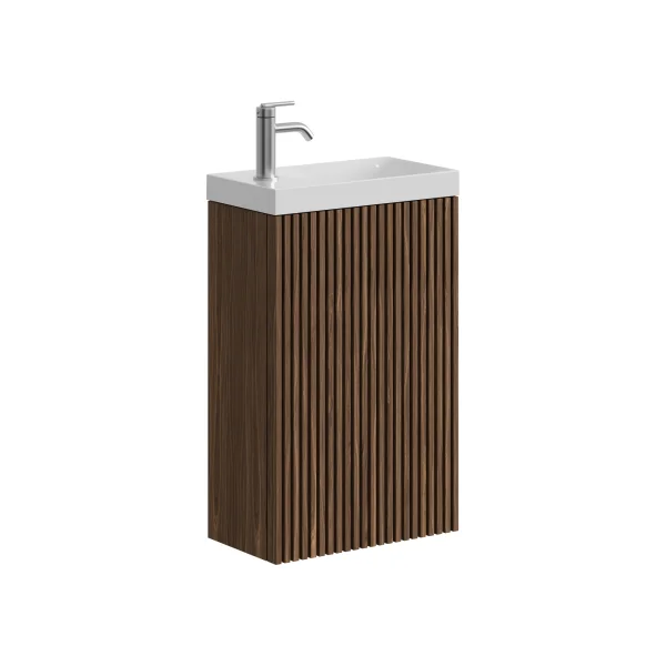 Crosswater Limit 400mm Cloakroom Wall Hung Door Unit Royal Walnut