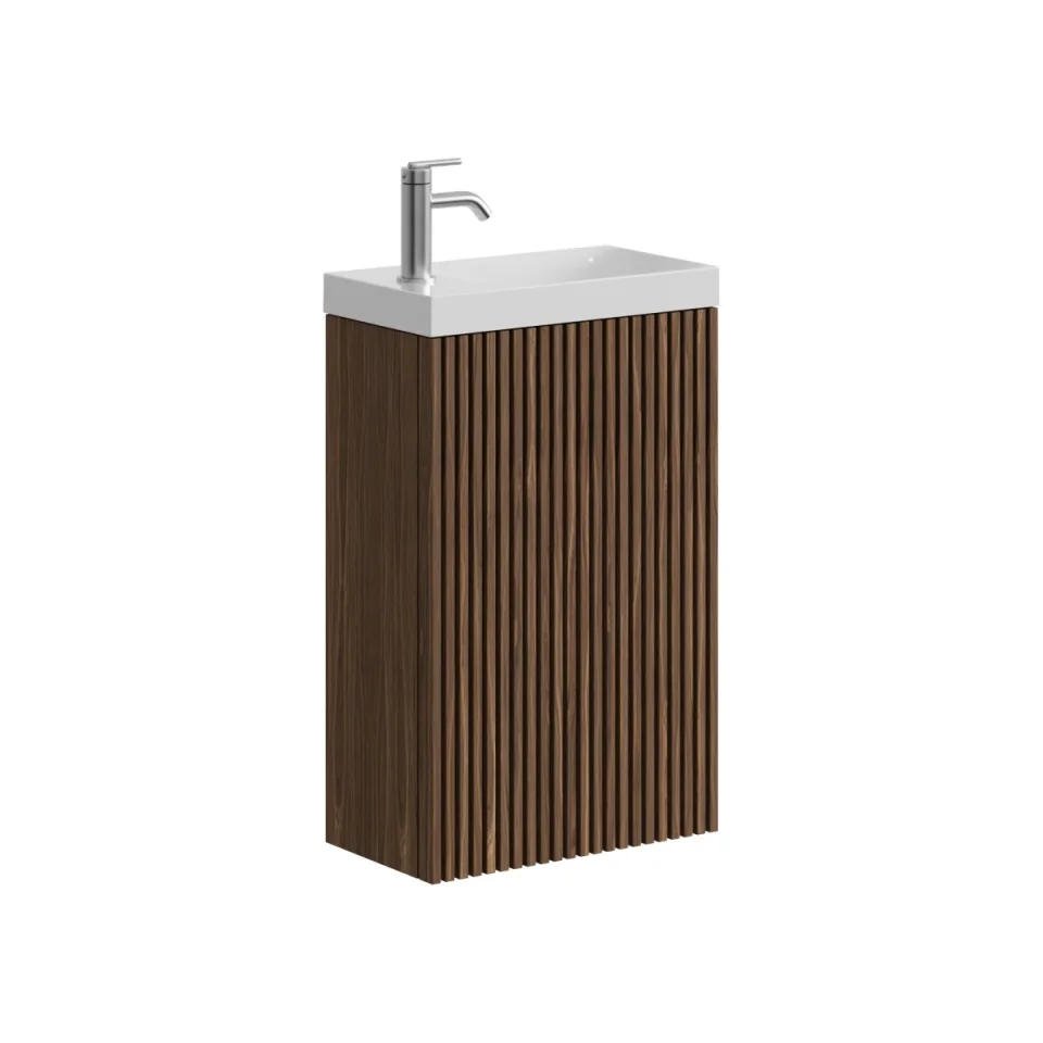 Crosswater Limit 400mm Cloakroom Wall Hung Door Unit Royal Walnut product image - Image 1
